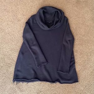 Veronique Miljkovitch blue-gray tunic, Size L